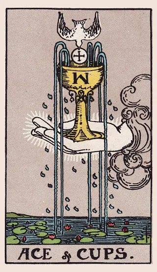 Ace of Cups tarot card, Rider–Waite–Smith deck