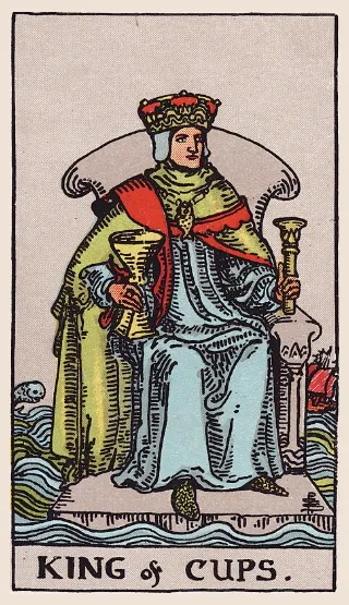 King of Cups tarot card, Rider–Waite–Smith deck