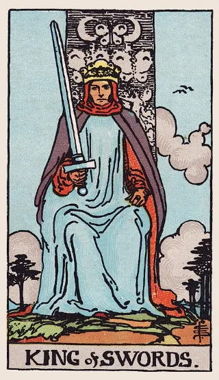 King of Swords tarot card, Rider–Waite–Smith deck