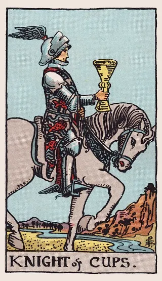Knight of Cups tarot card, Rider–Waite–Smith deck