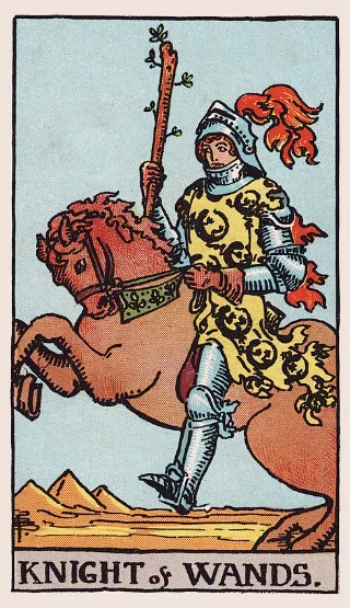 Knight of Wands tarot card, Rider–Waite–Smith deck