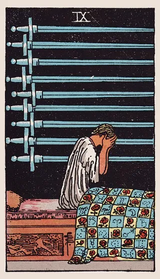 Nine of Swords tarot card, Rider–Waite–Smith deck
