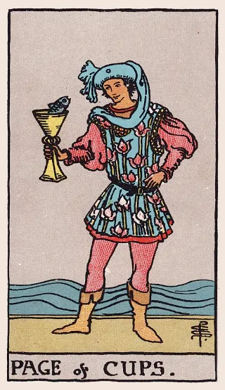 Page of Cups tarot card, Rider–Waite–Smith deck