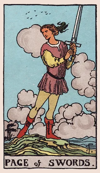 Page of Swords tarot card, Rider–Waite–Smith deck