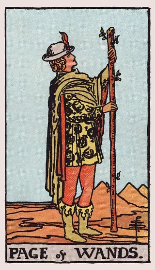 Page of Wands tarot card, Rider–Waite–Smith deck