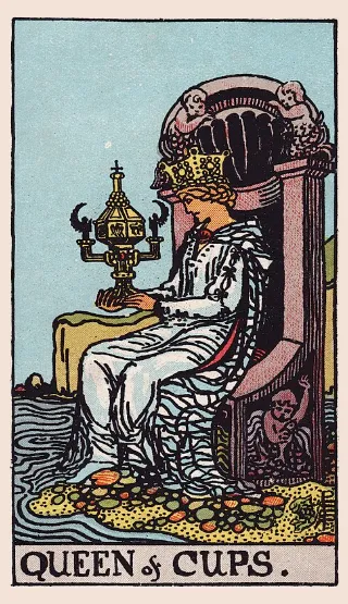 Queen of Cups tarot card, Rider–Waite–Smith deck