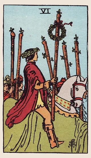 Six of Wands tarot card, Rider–Waite–Smith deck