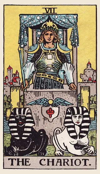 The Chariot tarot card, Rider–Waite–Smith deck