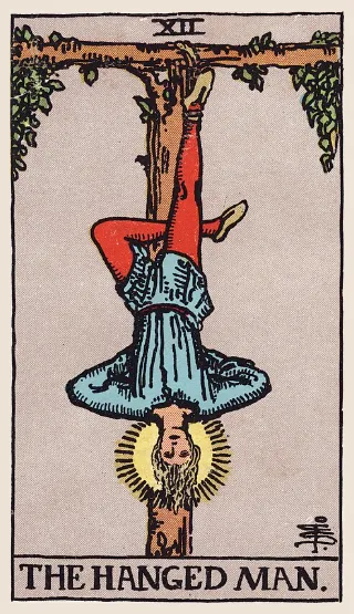 The Hanged Man tarot card, Rider–Waite–Smith deck