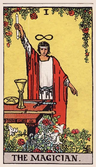 The Magician tarot card, Rider–Waite–Smith deck