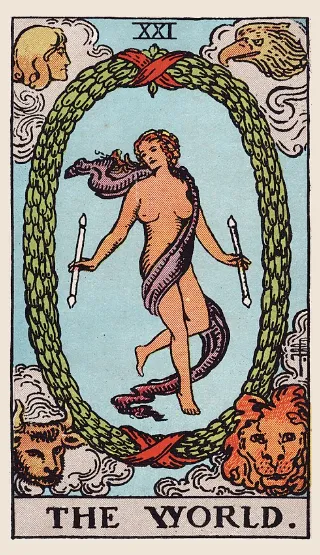 The World tarot card, Rider–Waite–Smith deck
