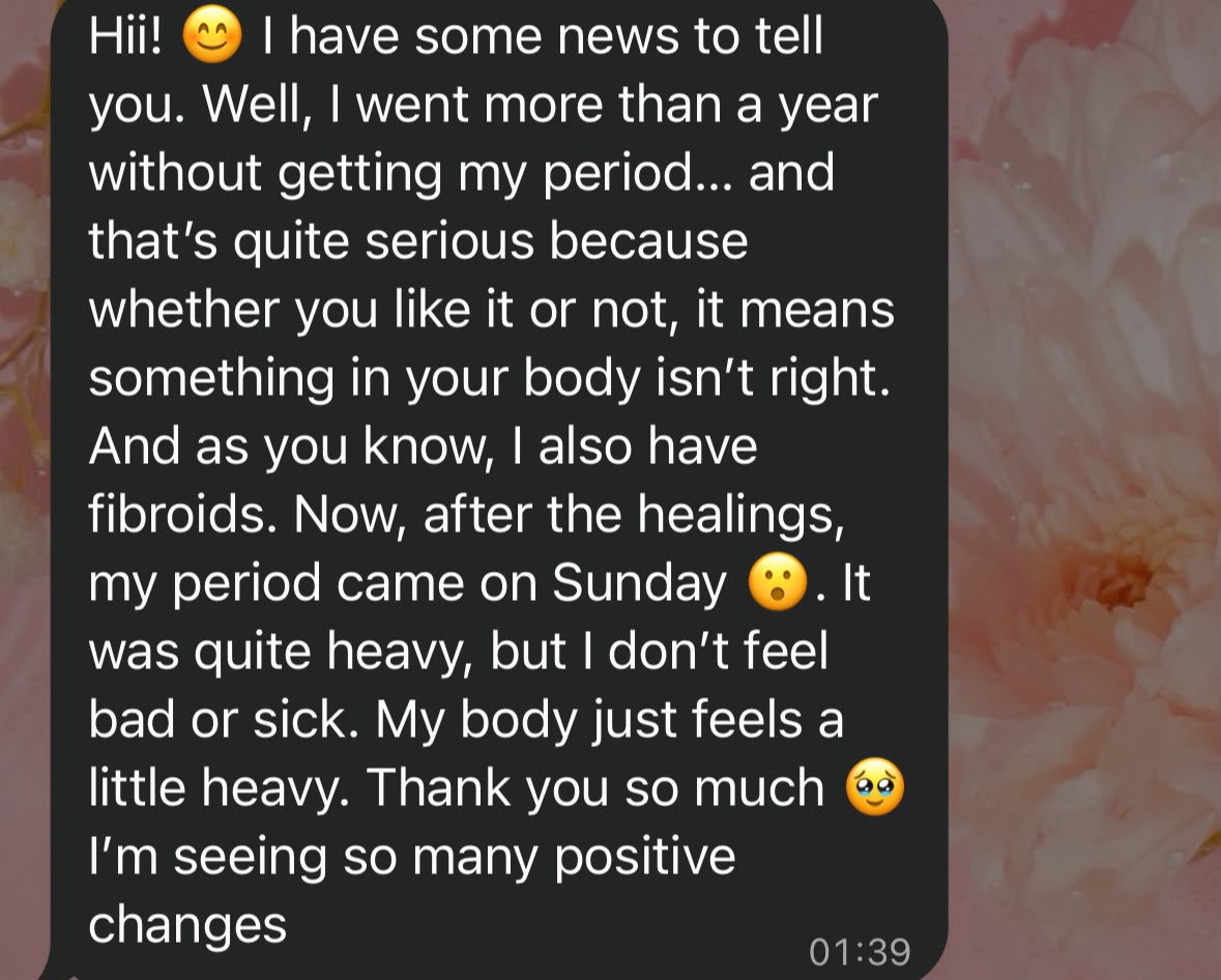 Client testimonial 3 of 62 (WhatsApp message)